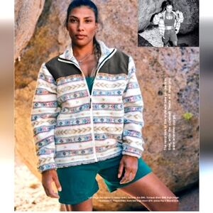 NWT Prana Hurricane FZ Fleece sherpa Cozy Jacket Unisex Southwest M